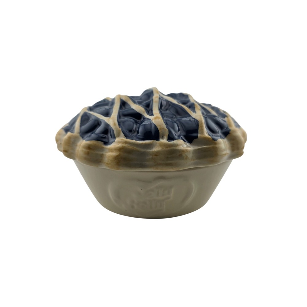 Jelly Belly Ceramic Blueberry Pie Candy Dish Jar Foodie Kitchenware Novelty